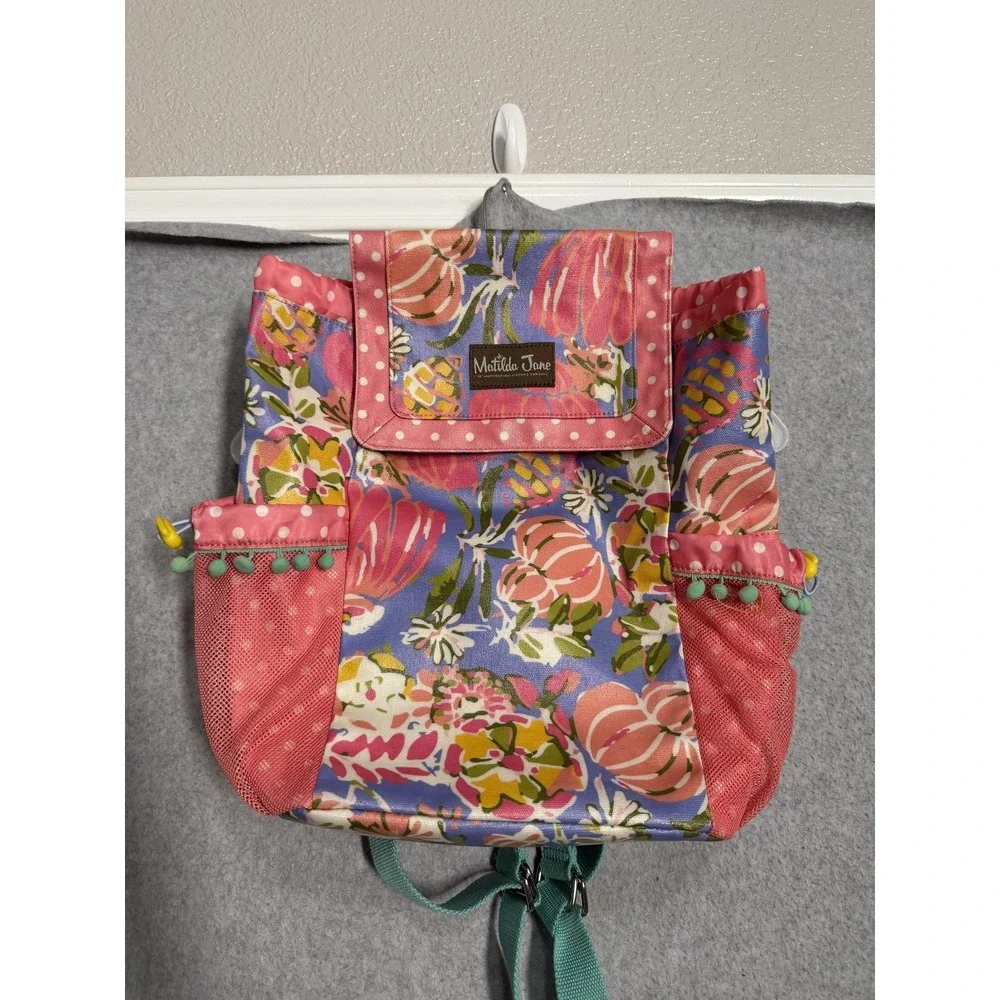 Matilda‎ Jane Backpack Girls Small Floral Canvas Adjustable Straps School Bag